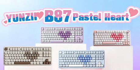 YUNZII B87 Mechanical Keyboard: Pastel Heart Gives Different Love Tones
