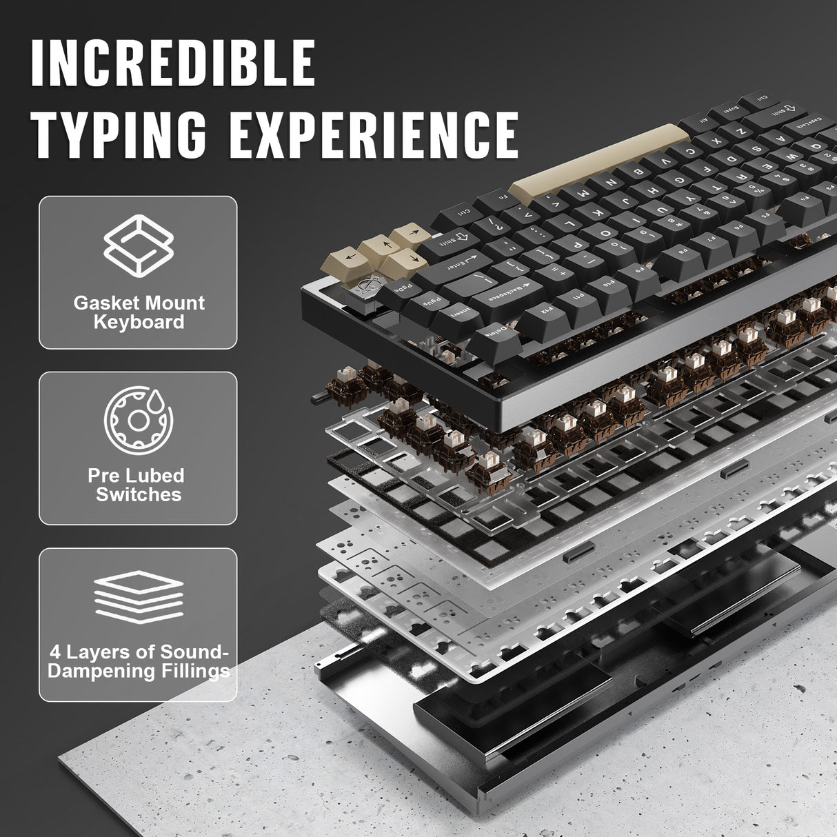 YUNZII AL75 PRO CNC Aluminum Wireless Mechanical Keyboard