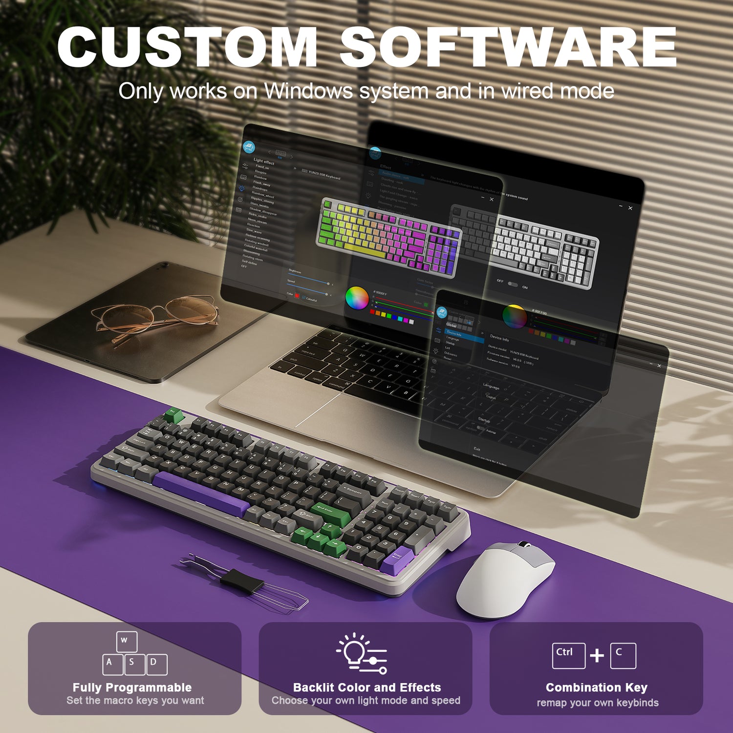 YUNZII B98 Wireless Mechanical Keyboard