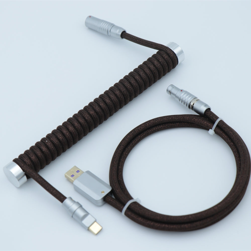 YUNZII Custom Coiled Aviator USB Cable Cord - Blinking