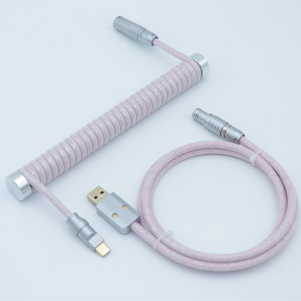 YUNZII Custom Coiled Aviator USB Cable Cord - Blinking