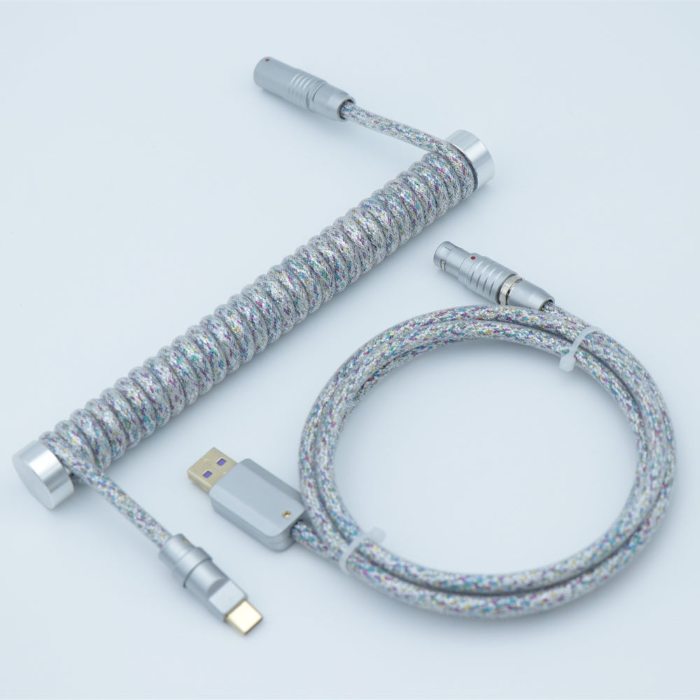 YUNZII Custom Coiled Aviator USB Cable Cord - Blinking