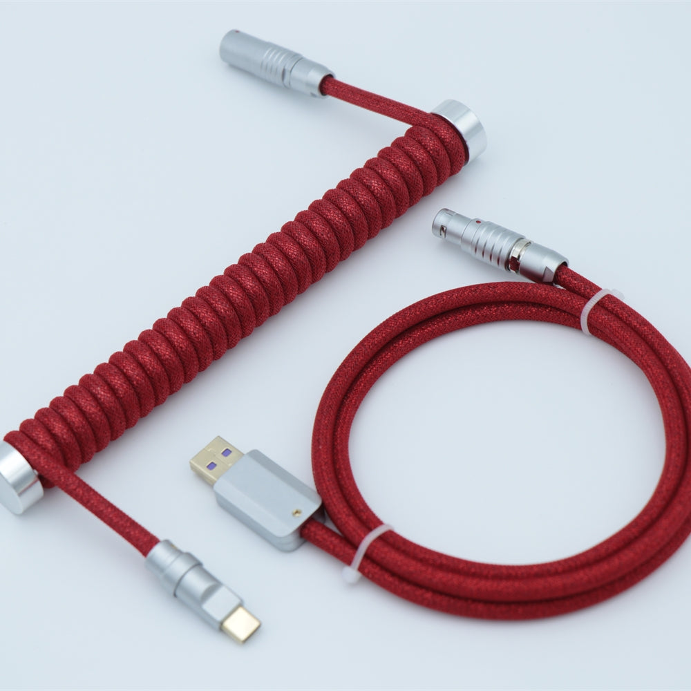 YUNZII Custom Coiled Aviator USB Cable Cord - Blinking