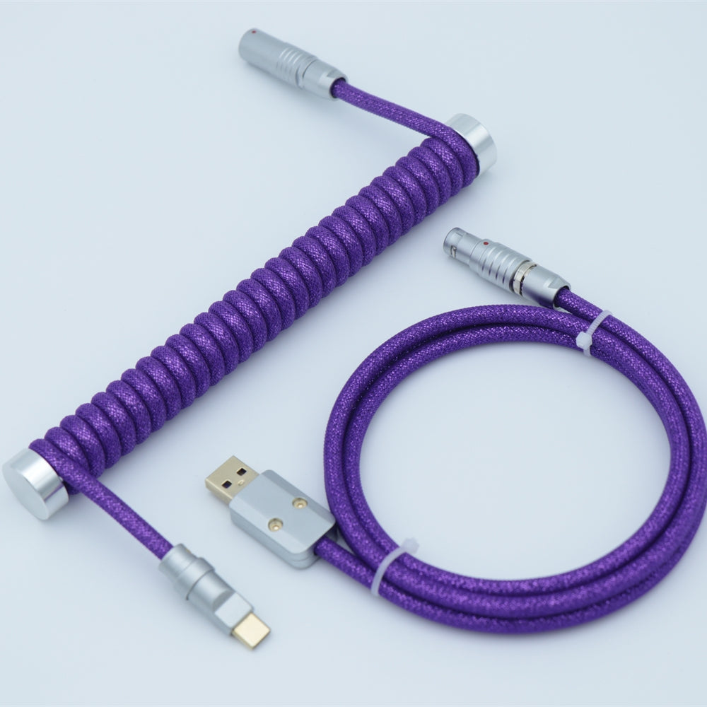 YUNZII Custom Coiled Aviator USB Cable Cord - Blinking