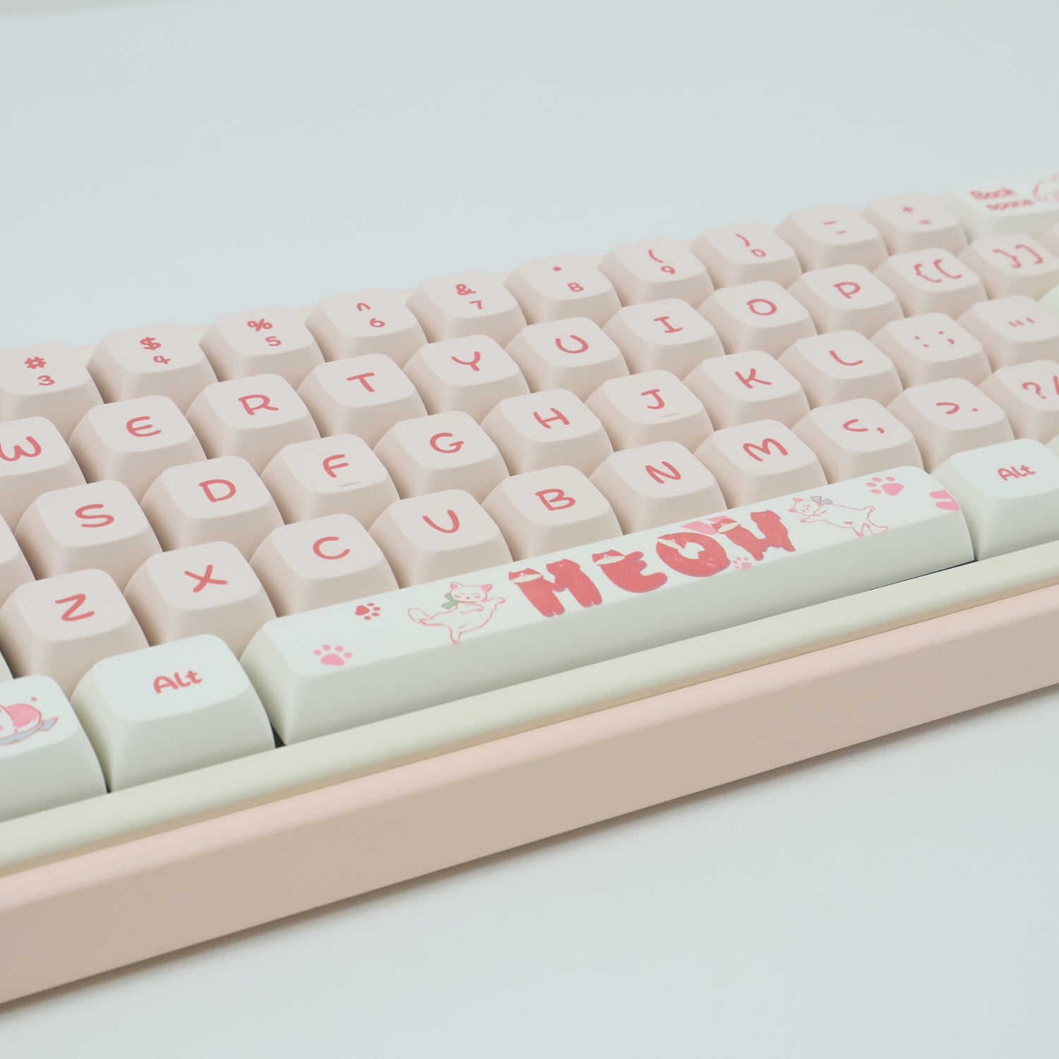 YUNZII Peach Kitty Keycap Set