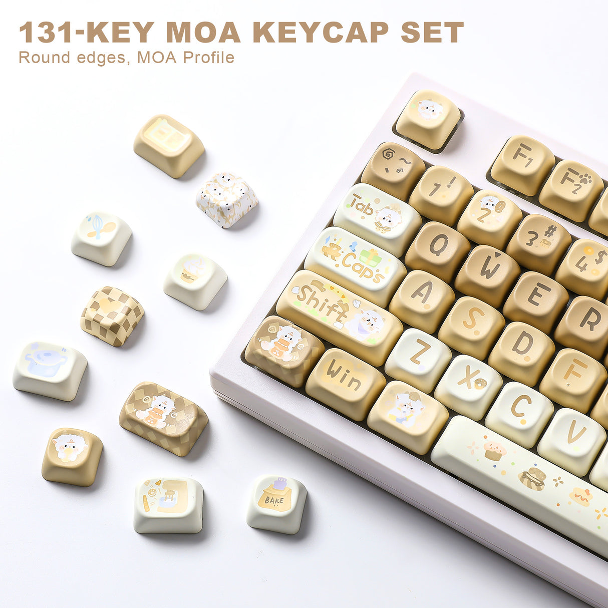 YUNZII Baking Mie Mie MOA Profile Keycap Set