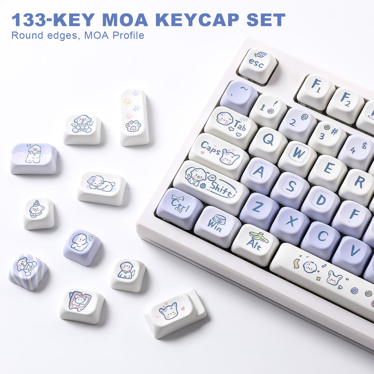 YUNZII Puppy Love MOA Profile Keycap Set