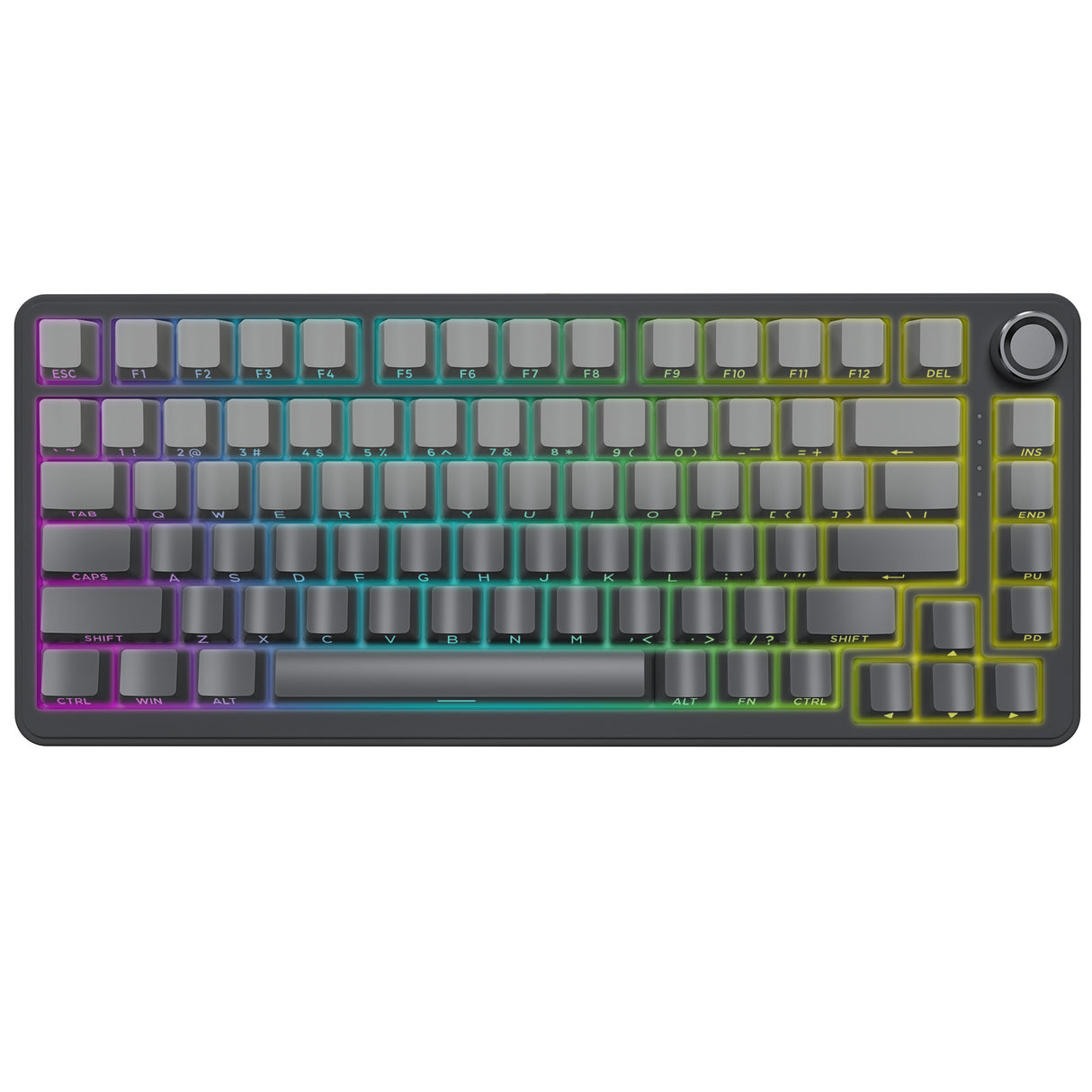 YUNZII Gradient Black Grey Cherry Profile Keycap Set