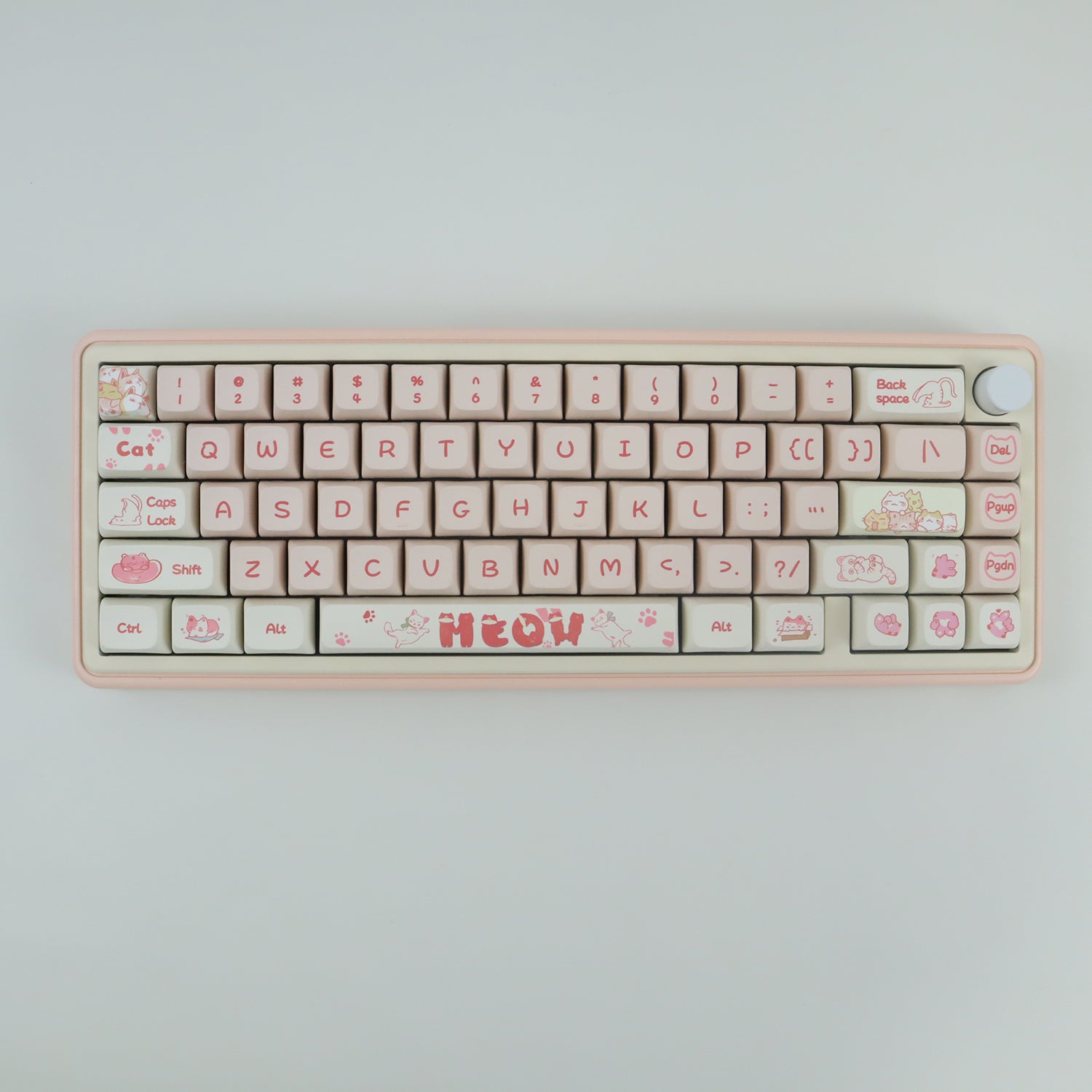 YUNZII Peach Kitty Keycap Set