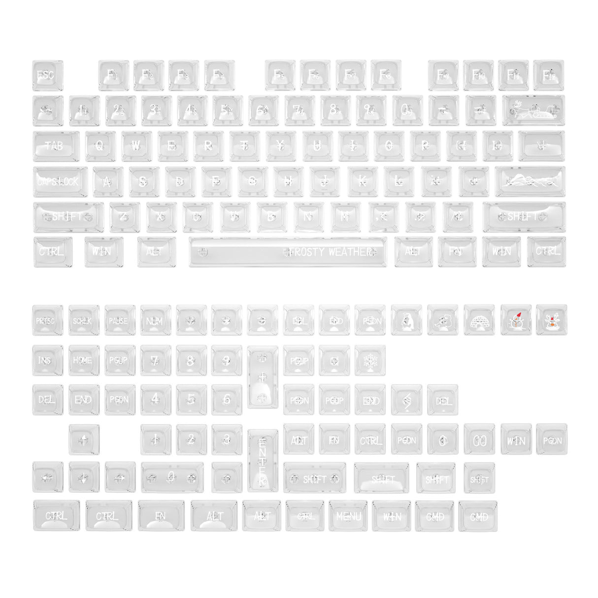 YUNZII Polar Bear Keycap Set