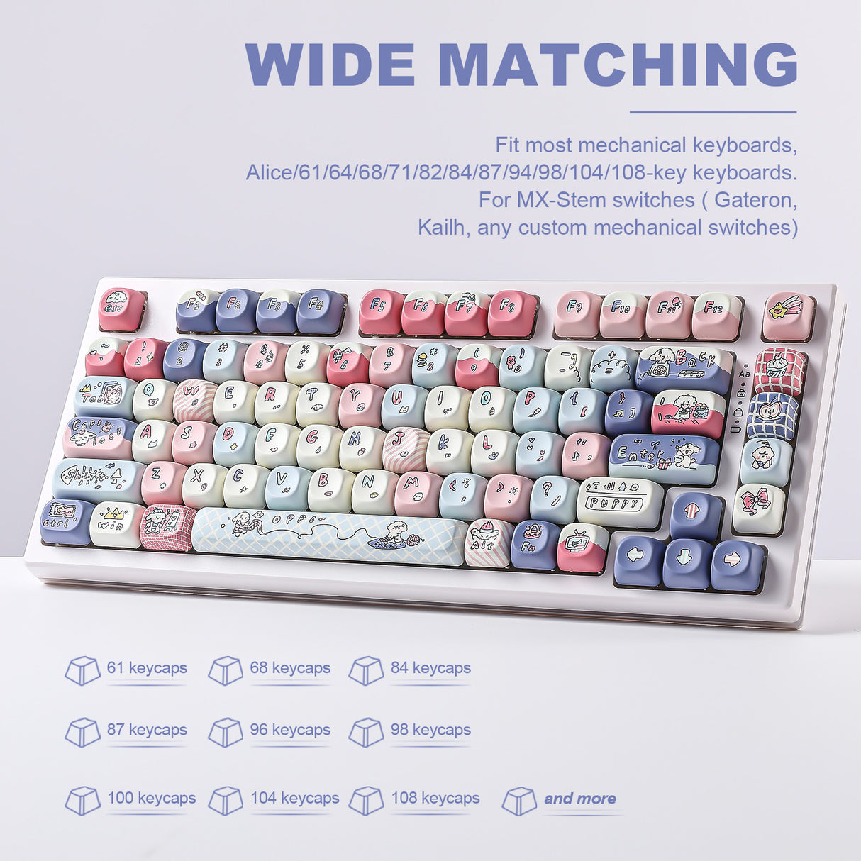 YUNZII Milk Factory MOA Profile Keycap Set