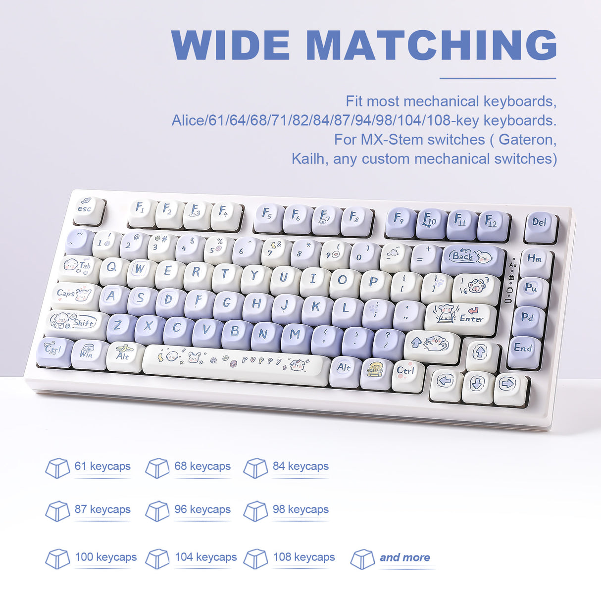 YUNZII Puppy Love MOA Profile Keycap Set