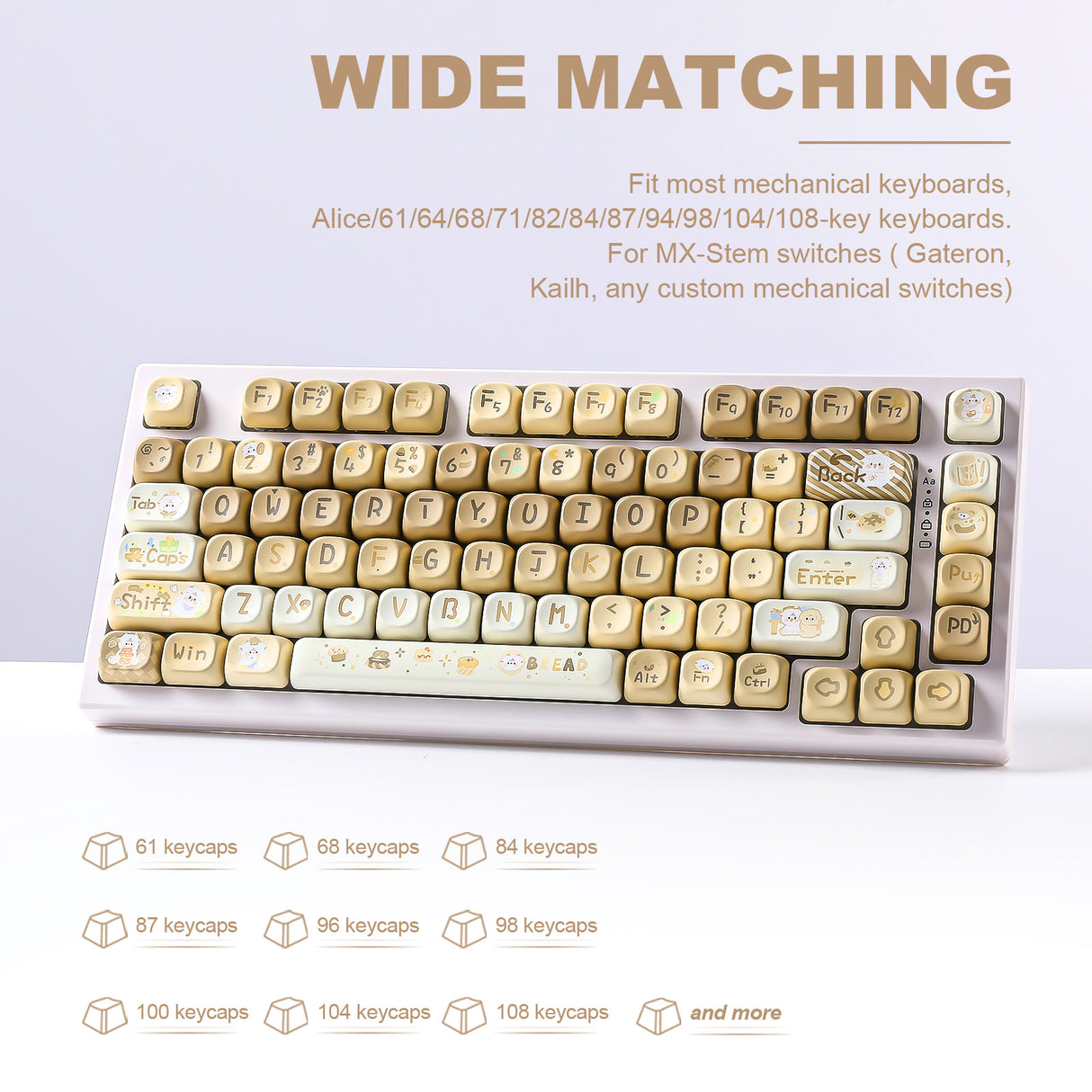 YUNZII Baking Mie Mie MOA Profile Keycap Set