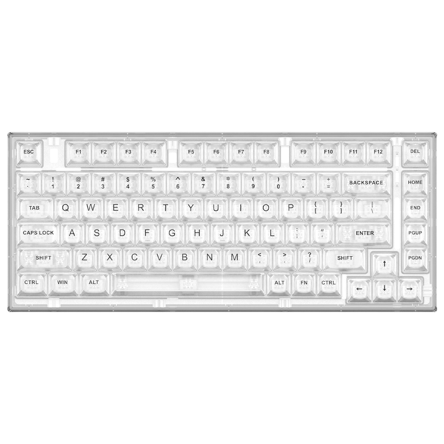 YUNZII X75 PRO 82 Key Wireless Hot Swappable Gasket Transparent Mechanical Keyboard