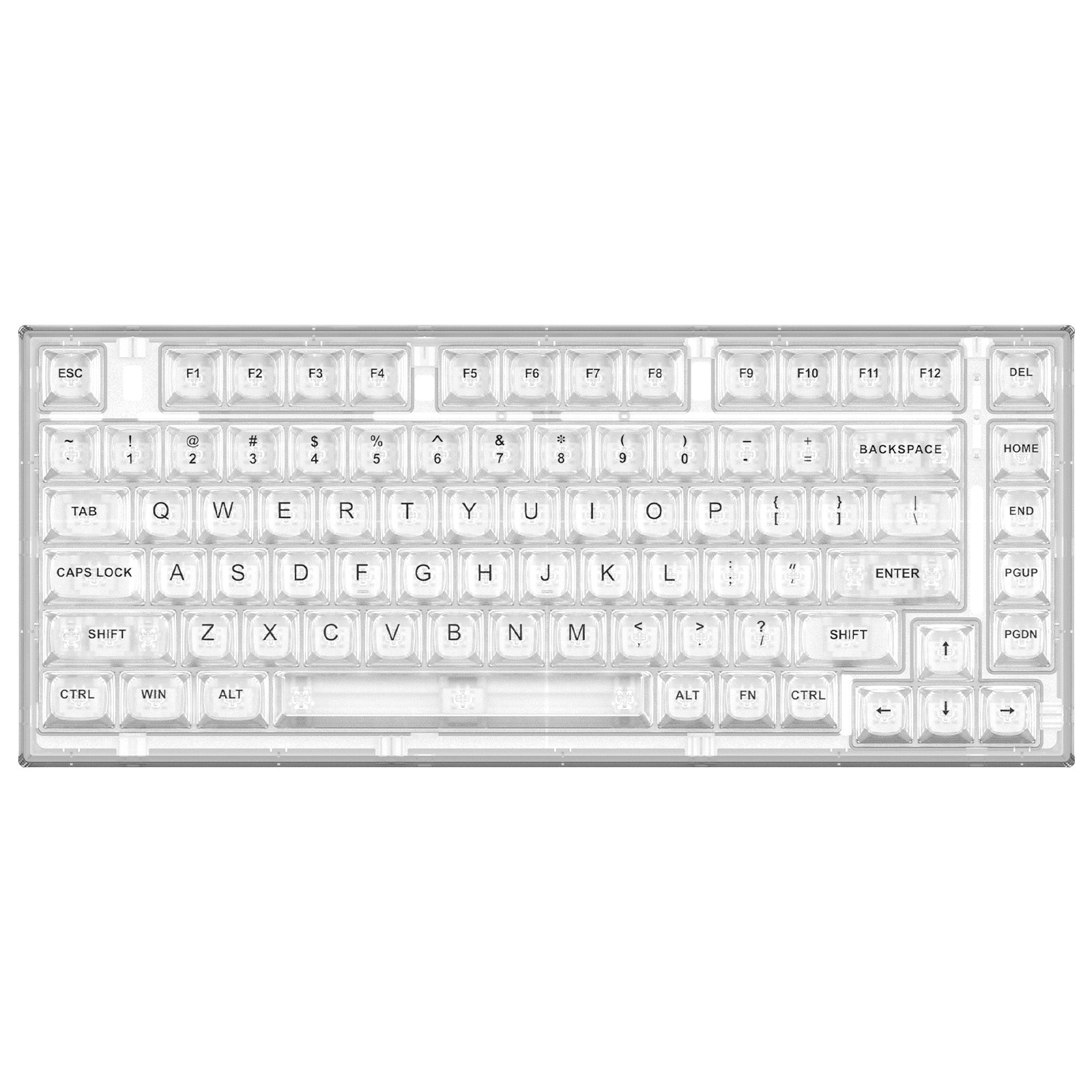 YUNZII X75 PRO 82 Key Wireless Hot Swappable Gasket Transparent Mechanical Keyboard
