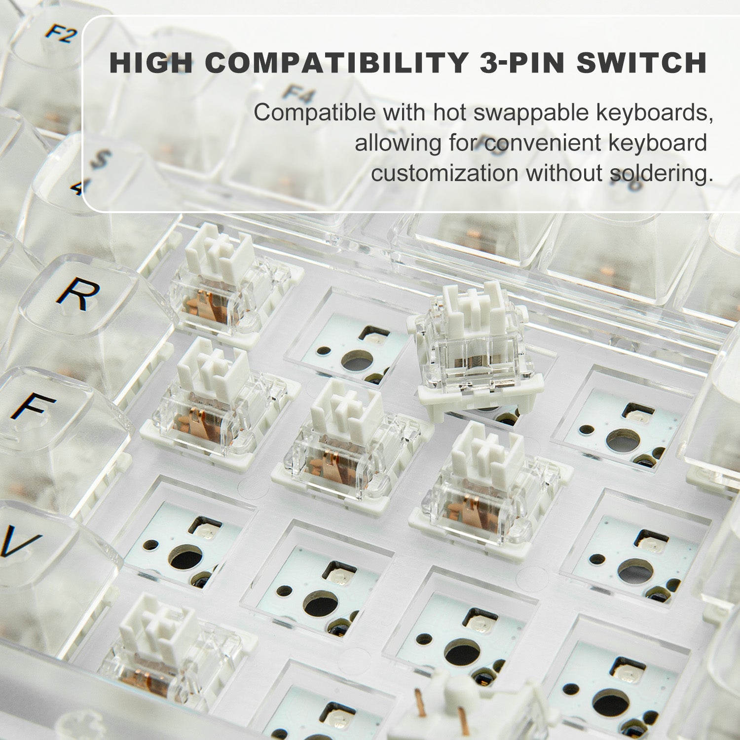 YUNZII Milk 3-Pin Mechanical Keyboard Linear Switch