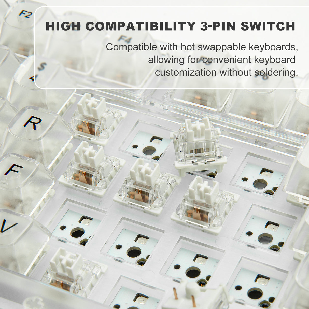 YUNZII Milk 3-Pin Mechanical Keyboard Linear Switch