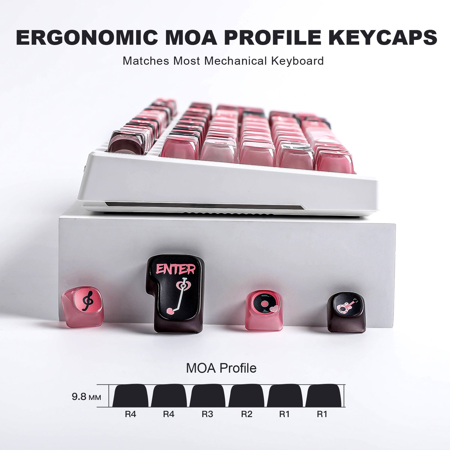 YUNZII Pudding Band MOA Profile Keycap Set