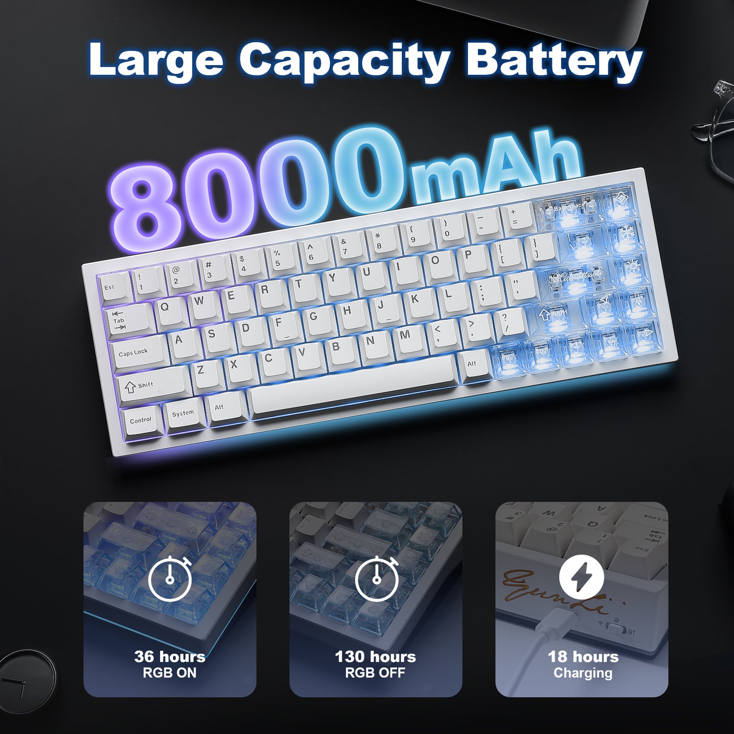 YUNZII AL65 QMK/VIA Custom Hollow Mechanical Keyboard