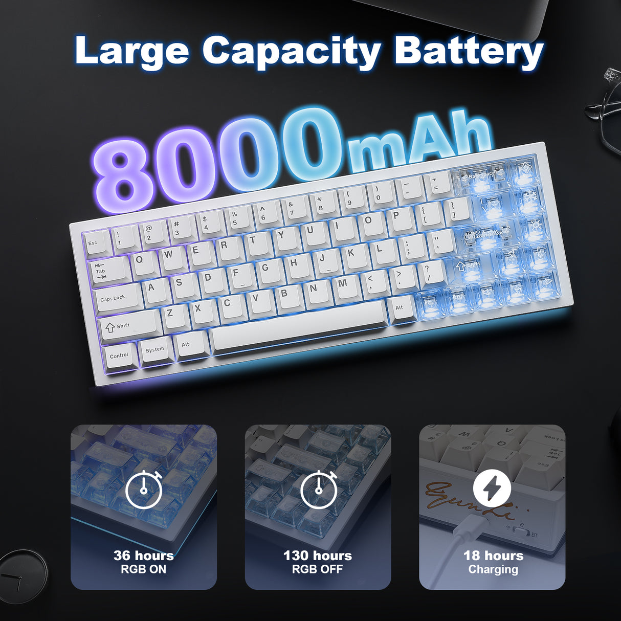 YUNZII AL65 QMK/VIA Custom Hollow Mechanical Keyboard