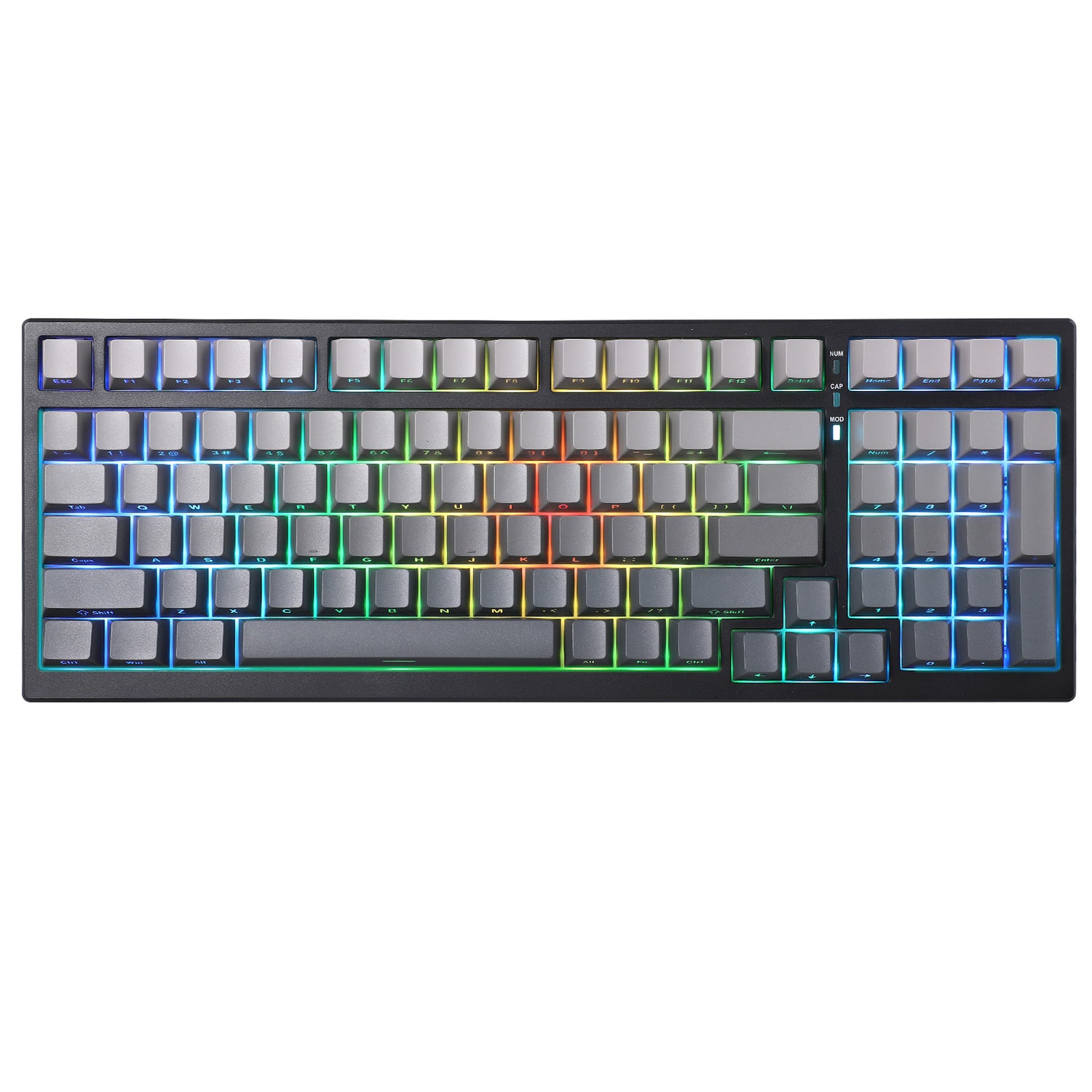 YUNZII Gradient Black Grey Cherry Profile Keycap Set