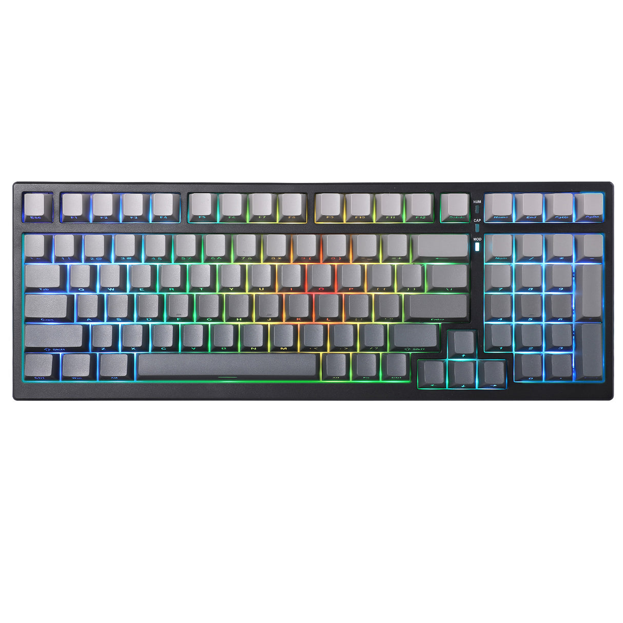 YUNZII Gradient Black Grey Cherry Profile Keycap Set