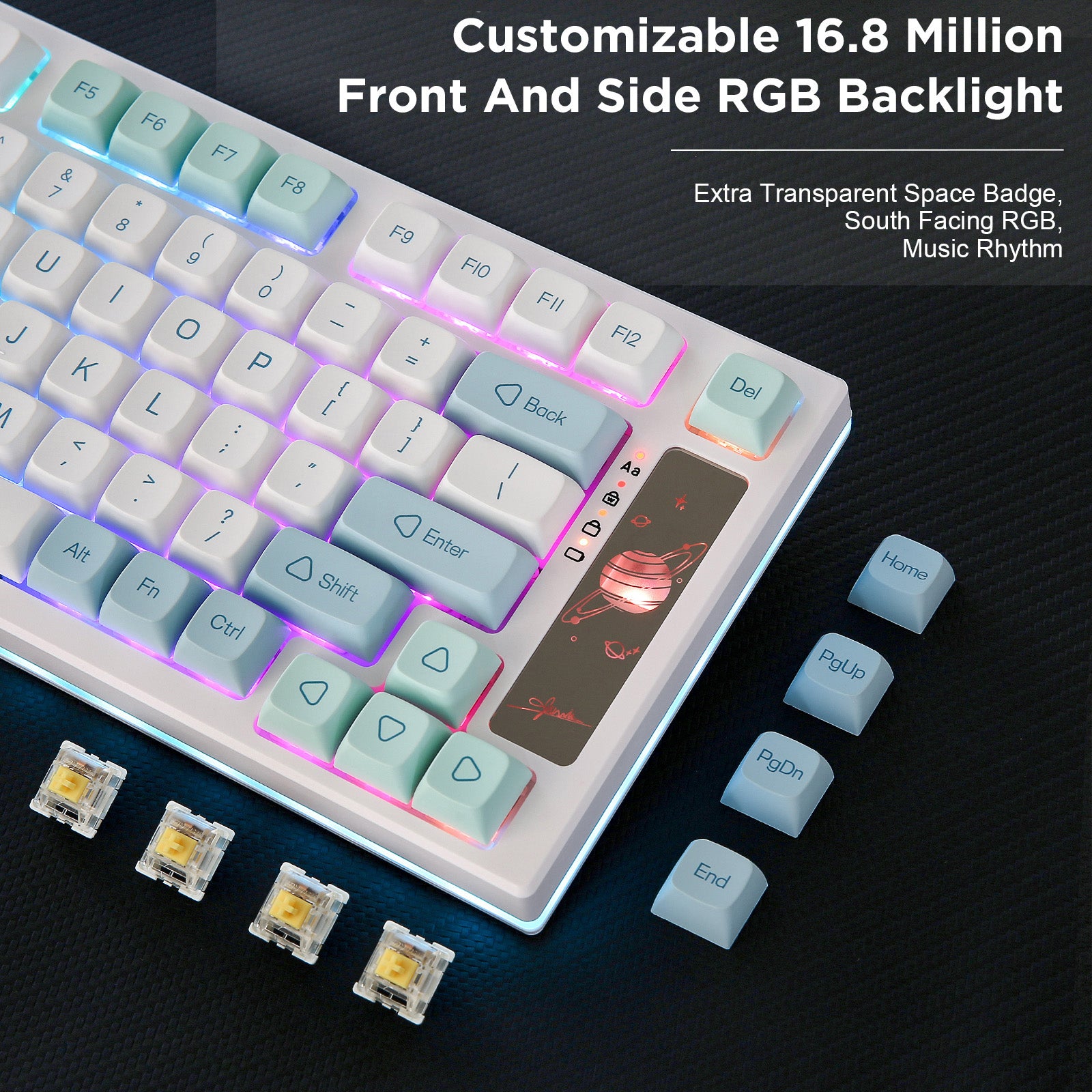 YUNZII YZ75 Pro Mint Wireless Mechanical Keyboard
