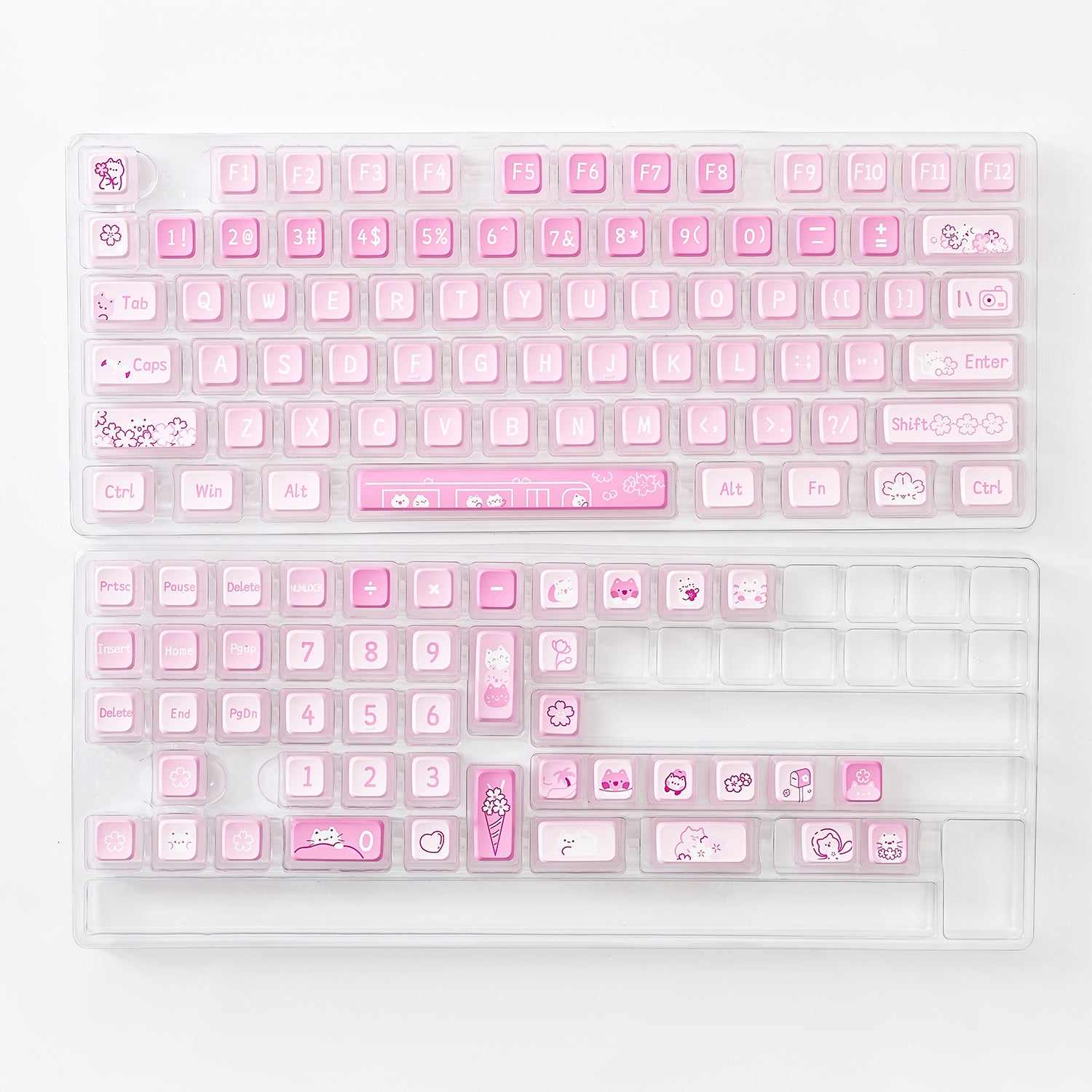 YUNZII Sakura Kitty KSA Profile Keycap Set