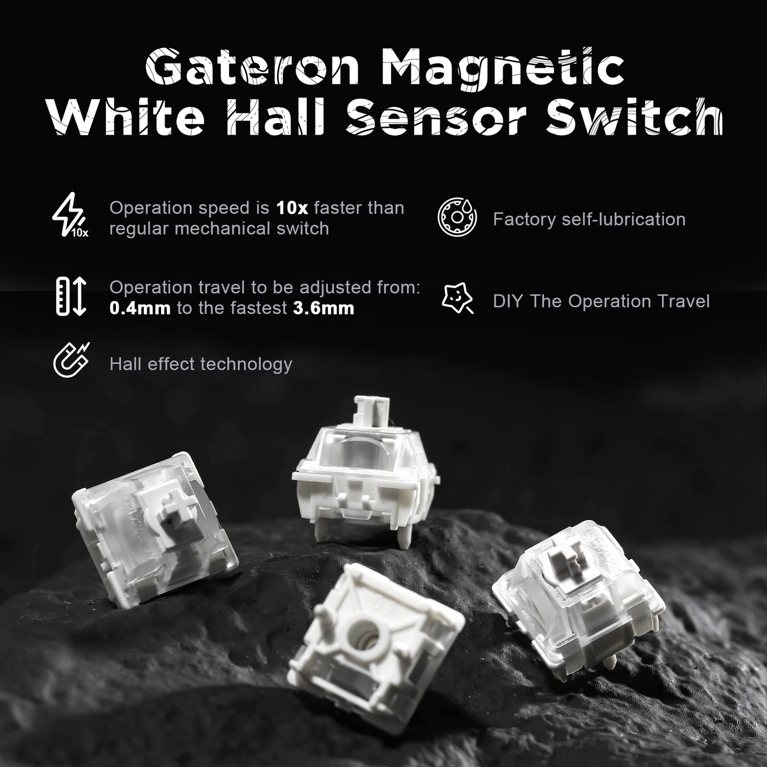 YUNZII RT80 White Line Rapid Trigger 8K Magnetic Keyboard