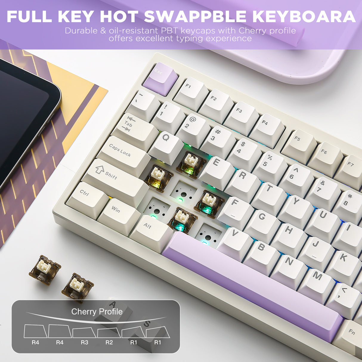 YUNZII AL80 QMK/VIA Aluminum LCD Mechanical Keyboard