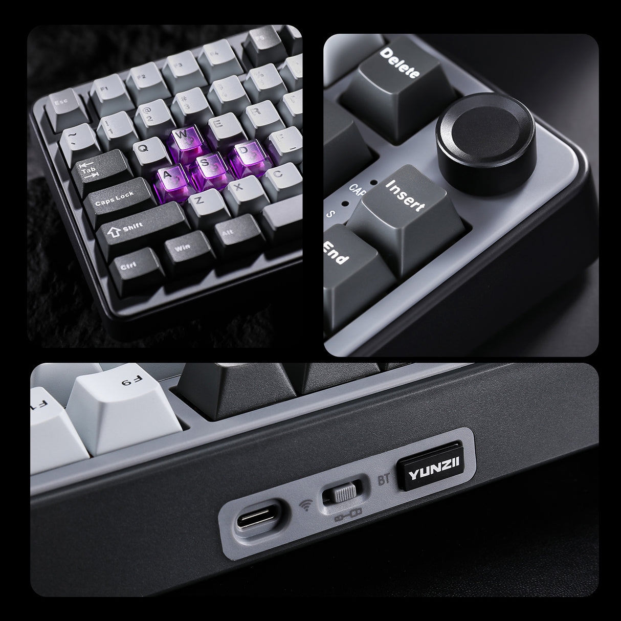 YUNZII B75 Pro Dark Gray Wireless Mechanical Keyboard