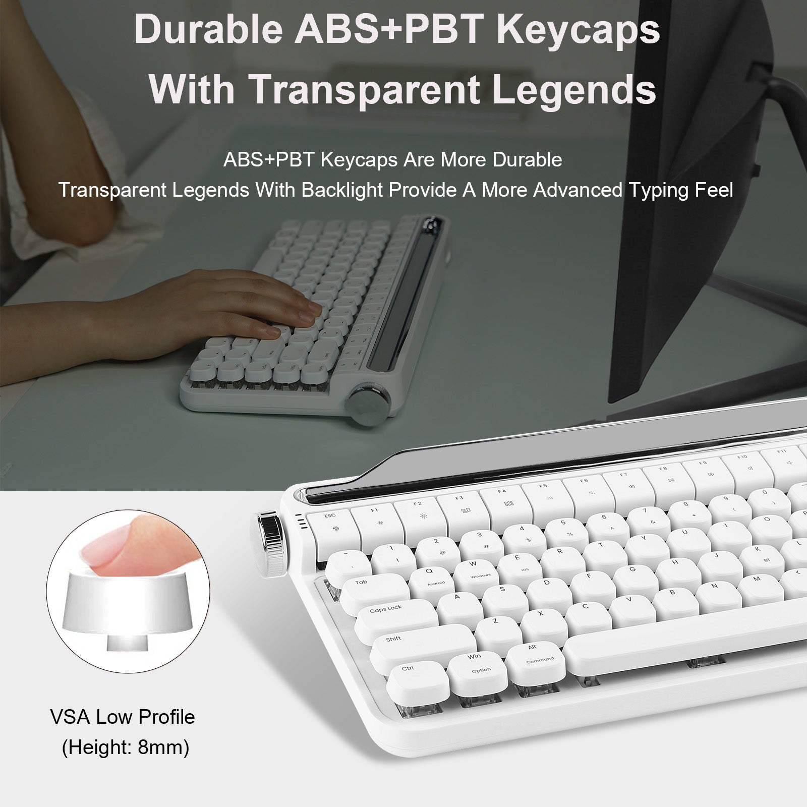 YUNZII ACTTO B703 Retro Typewriter Mechanical Keyboard
