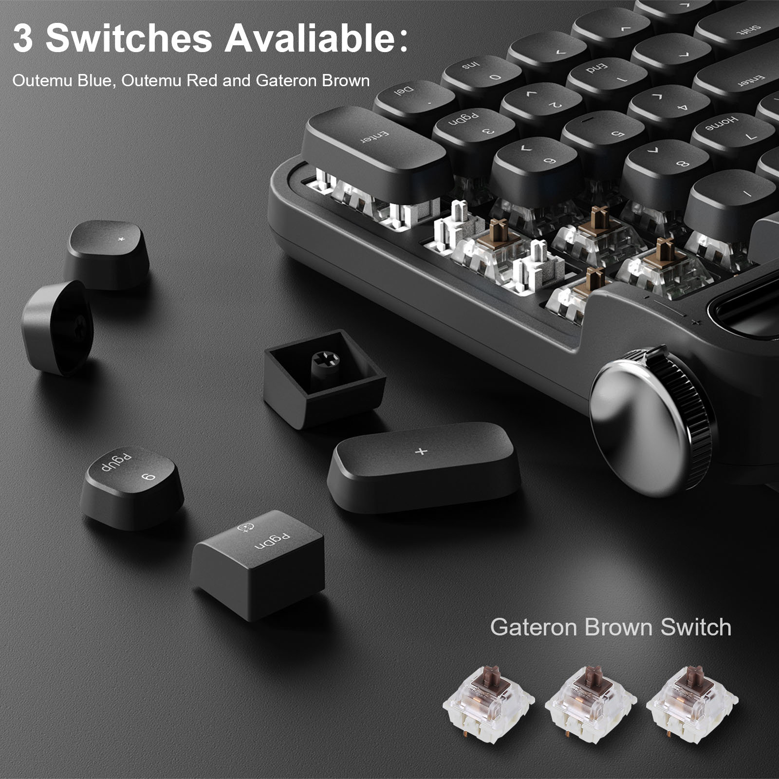 YUNZII ACTTO B703 Retro Typewriter Mechanical Keyboard