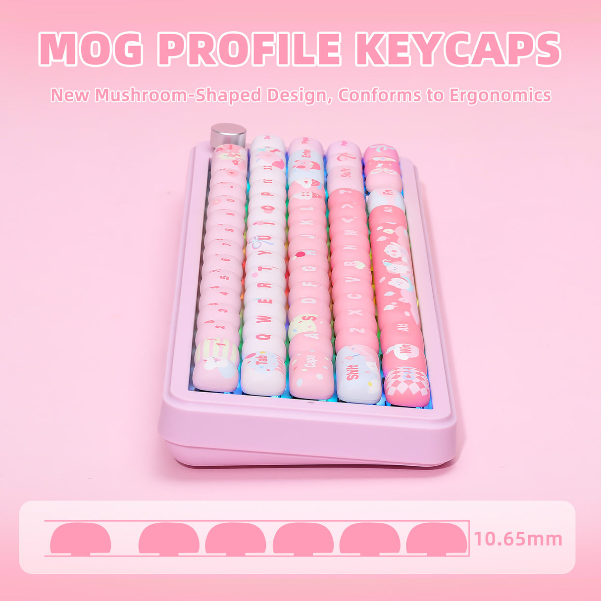 YUNZII Ice Cream MOG Profile Keycap Set