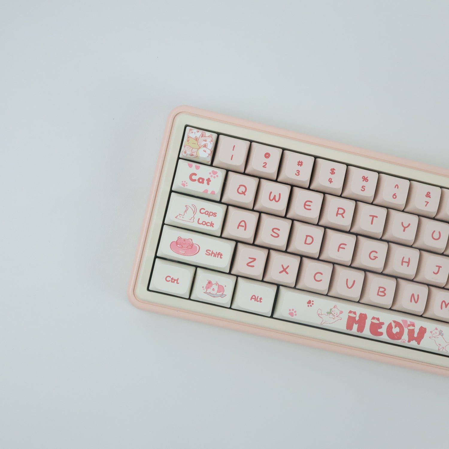 YUNZII Peach Kitty Keycap Set