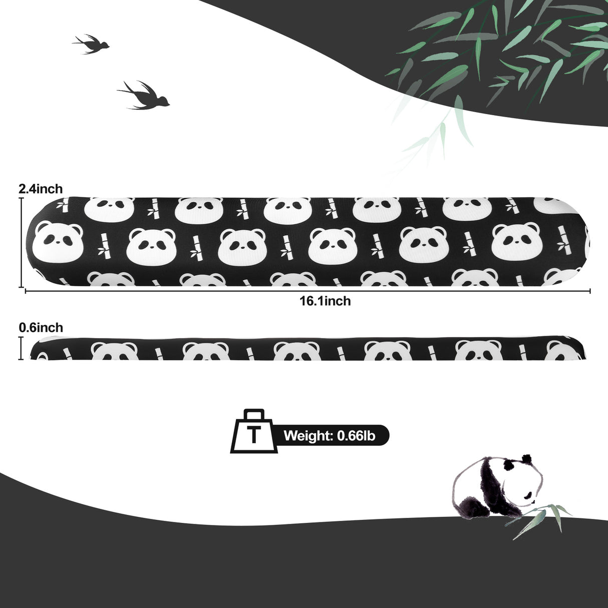YUNZII Panda Keyboard Wrist Rest