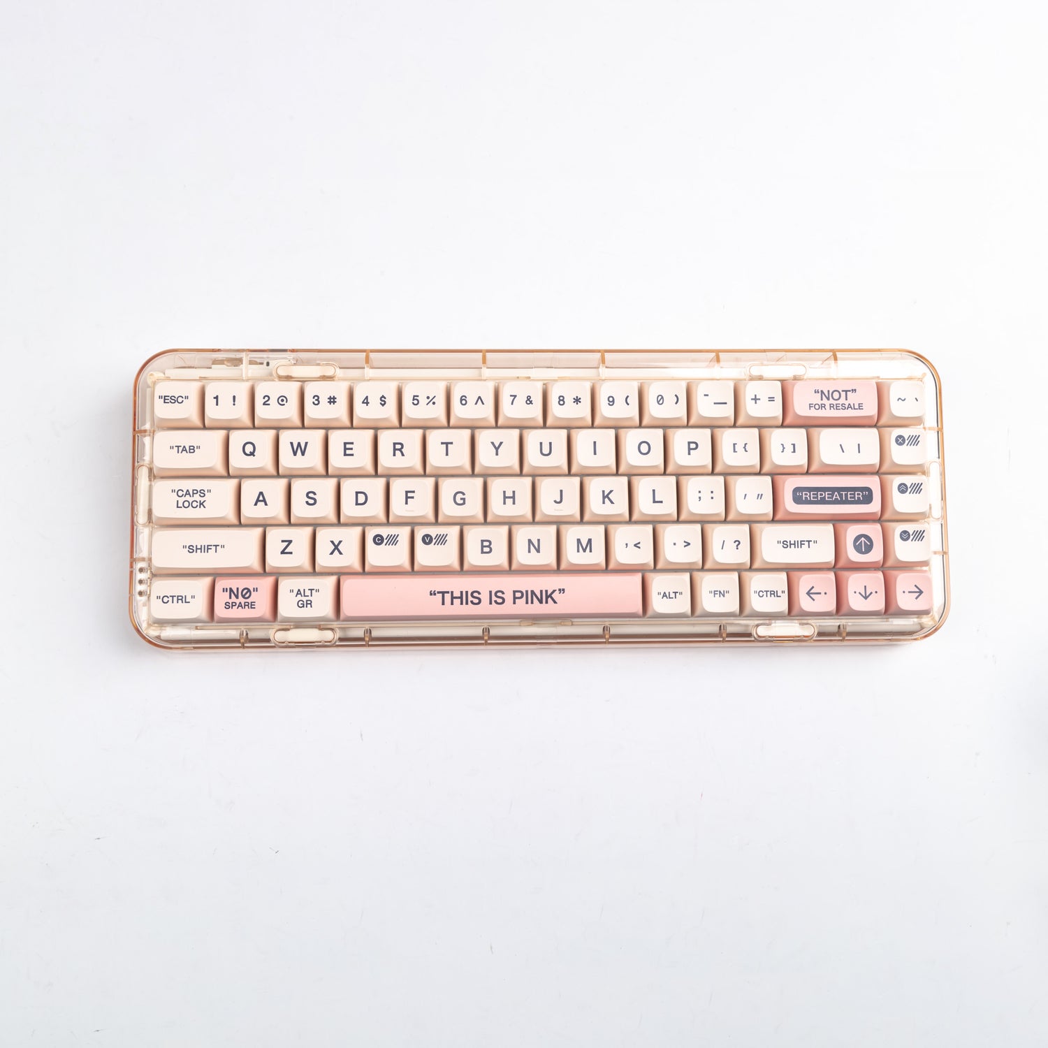 YUNZII Plastic Pink Keycap Set