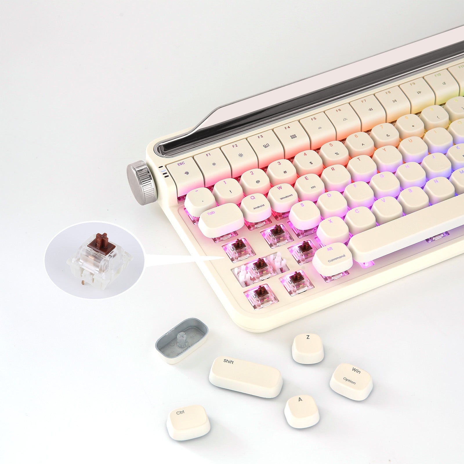 YUNZII ACTTO B703 Retro Typewriter Mechanical Keyboard