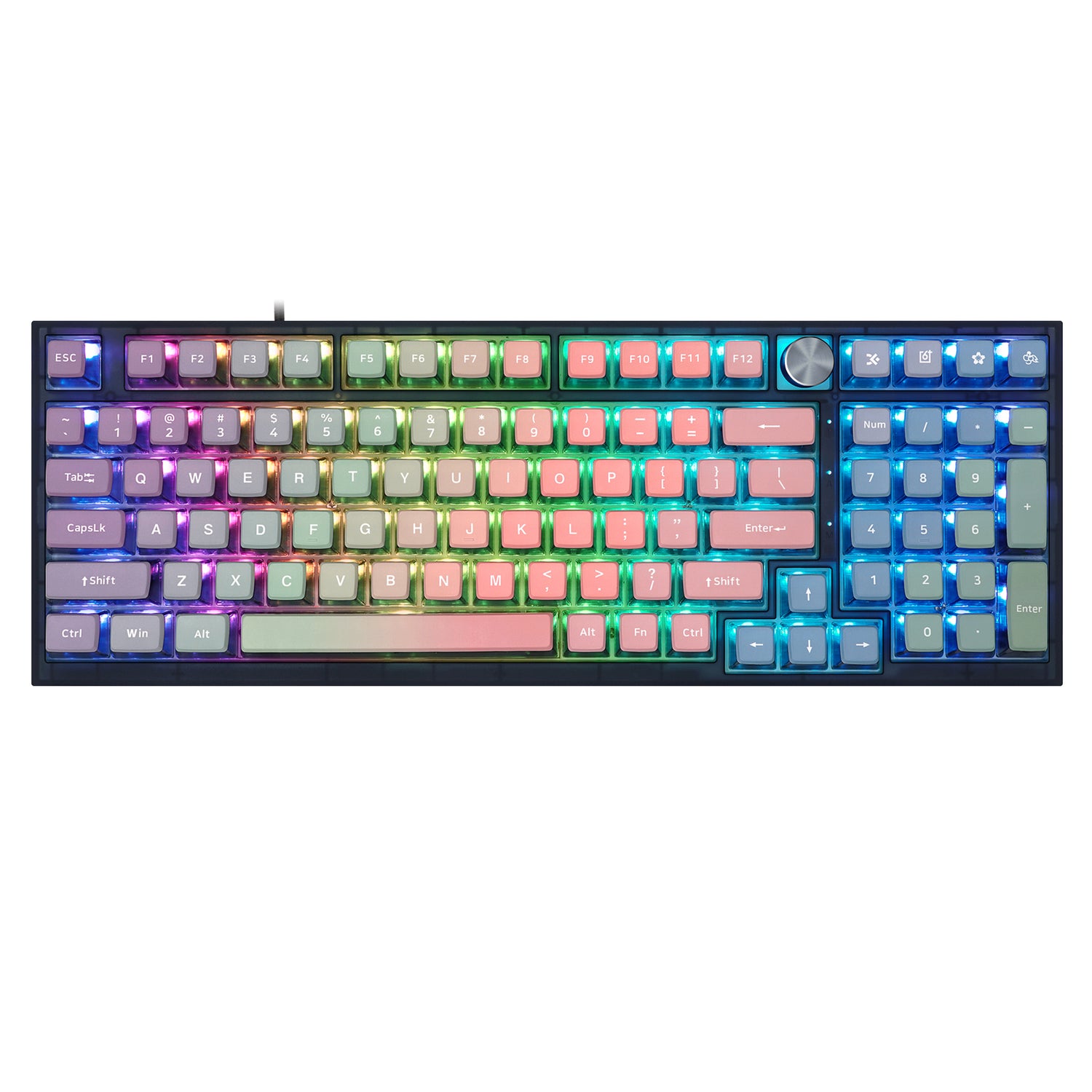 YUNZII Pink Rainbow Keycap Set