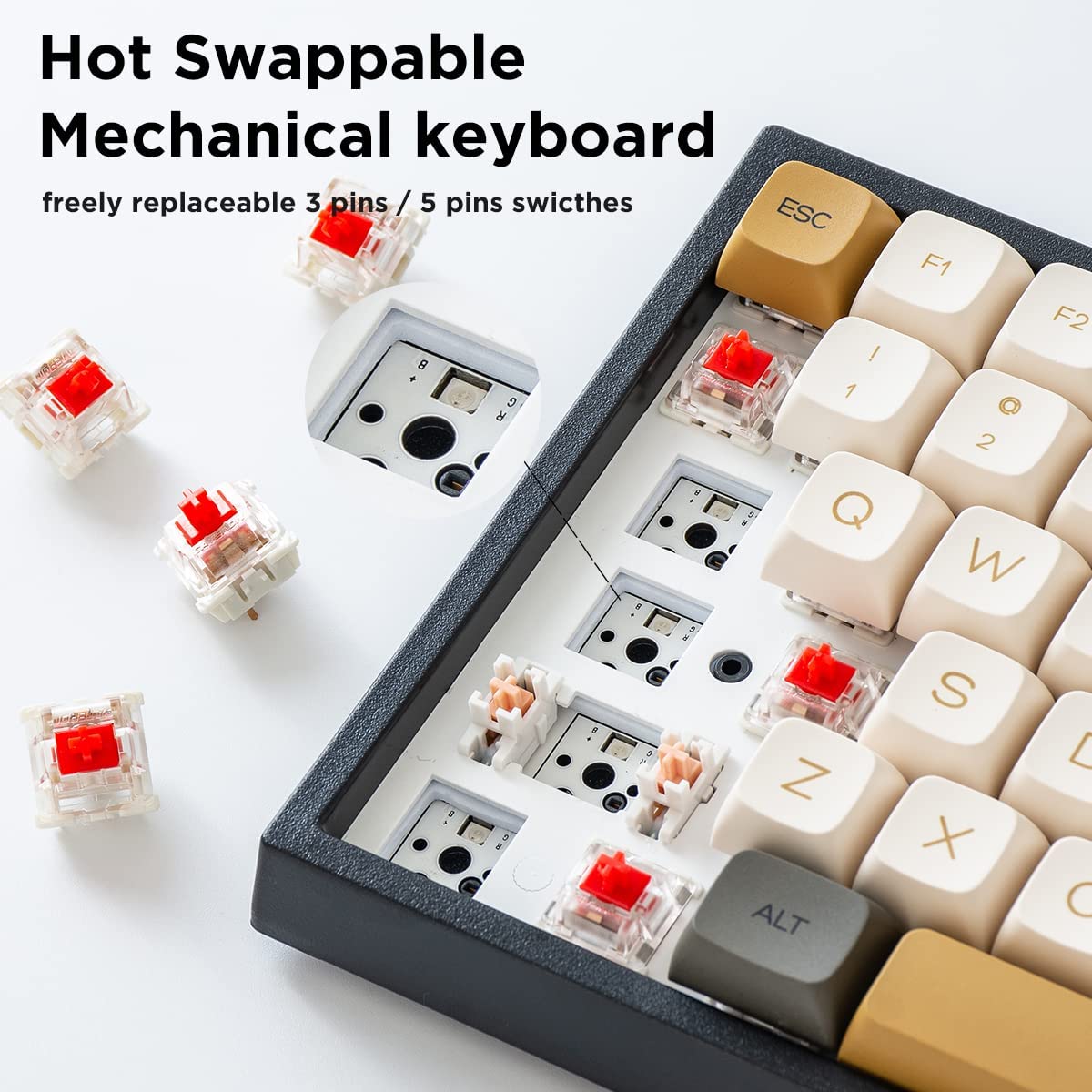 YUNZII KC84 Hot Swappable Mechanical Keyboard -Shimmer