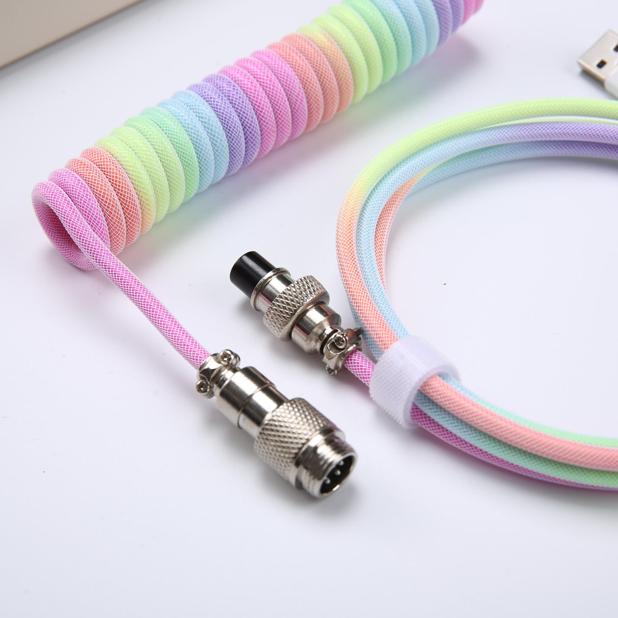 YUNZII Keynovo V3 Coiled Keyboard Cable with Aviator USB Cable for Type-C Mechanical Gaming Keyboard
