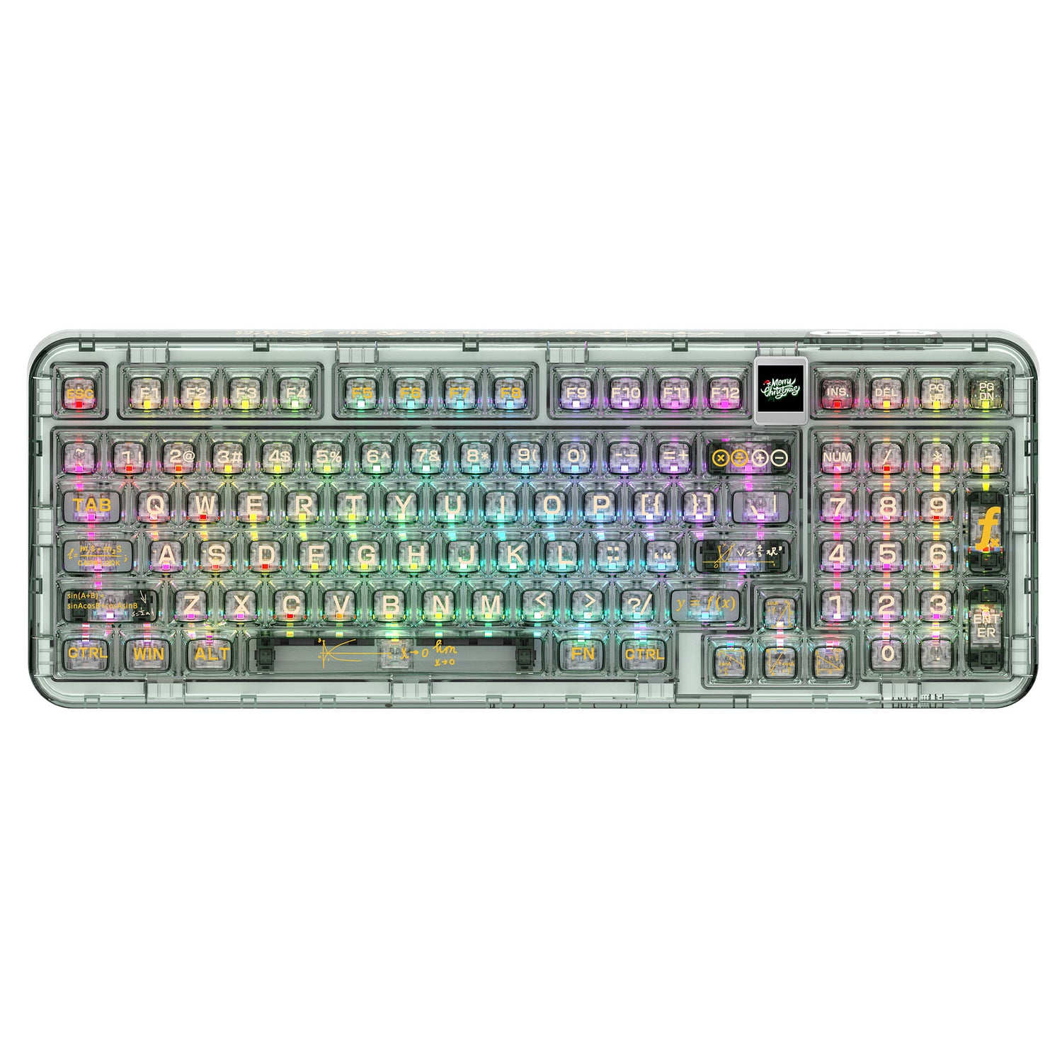 YUNZII CK98 Wireless Hot Swappable OLED Mechanical Keyboard-Math