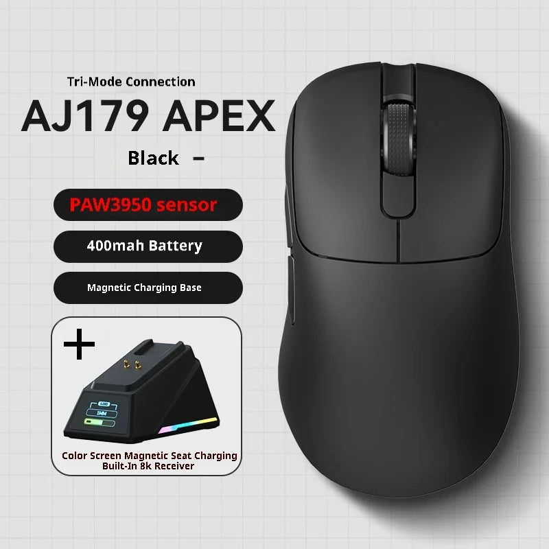 Ajazz AJ179 APEX 8K Wireless Gaming Mouse with Charging Dock
