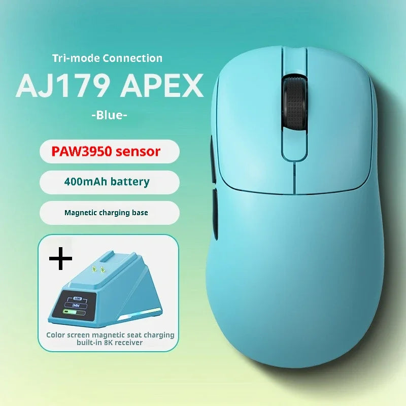 Ajazz AJ179 APEX 8K Wireless Gaming Mouse with Charging Dock