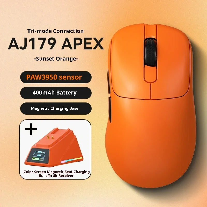 Ajazz AJ179 APEX 8K Wireless Gaming Mouse with Charging Dock