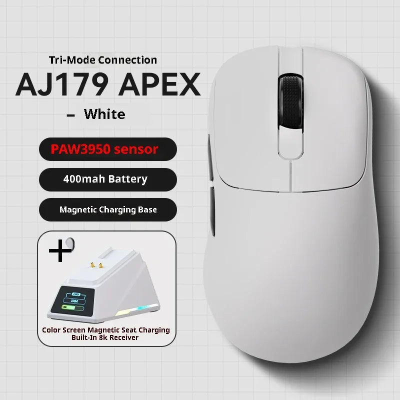 Ajazz AJ179 APEX 8K Wireless Gaming Mouse with Charging Dock
