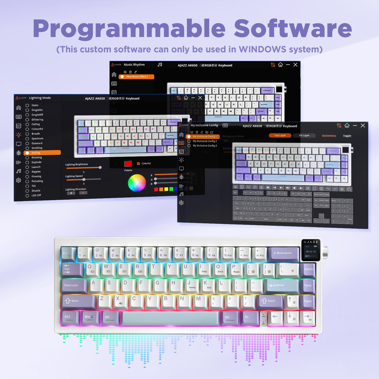 Ajazz AK650 Wireless Mechanical Keyboard