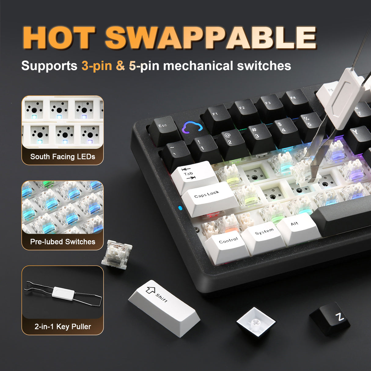 YUNZII AL98 QMK/VIA Full Aluminum Mechanical Gaming Keyboard