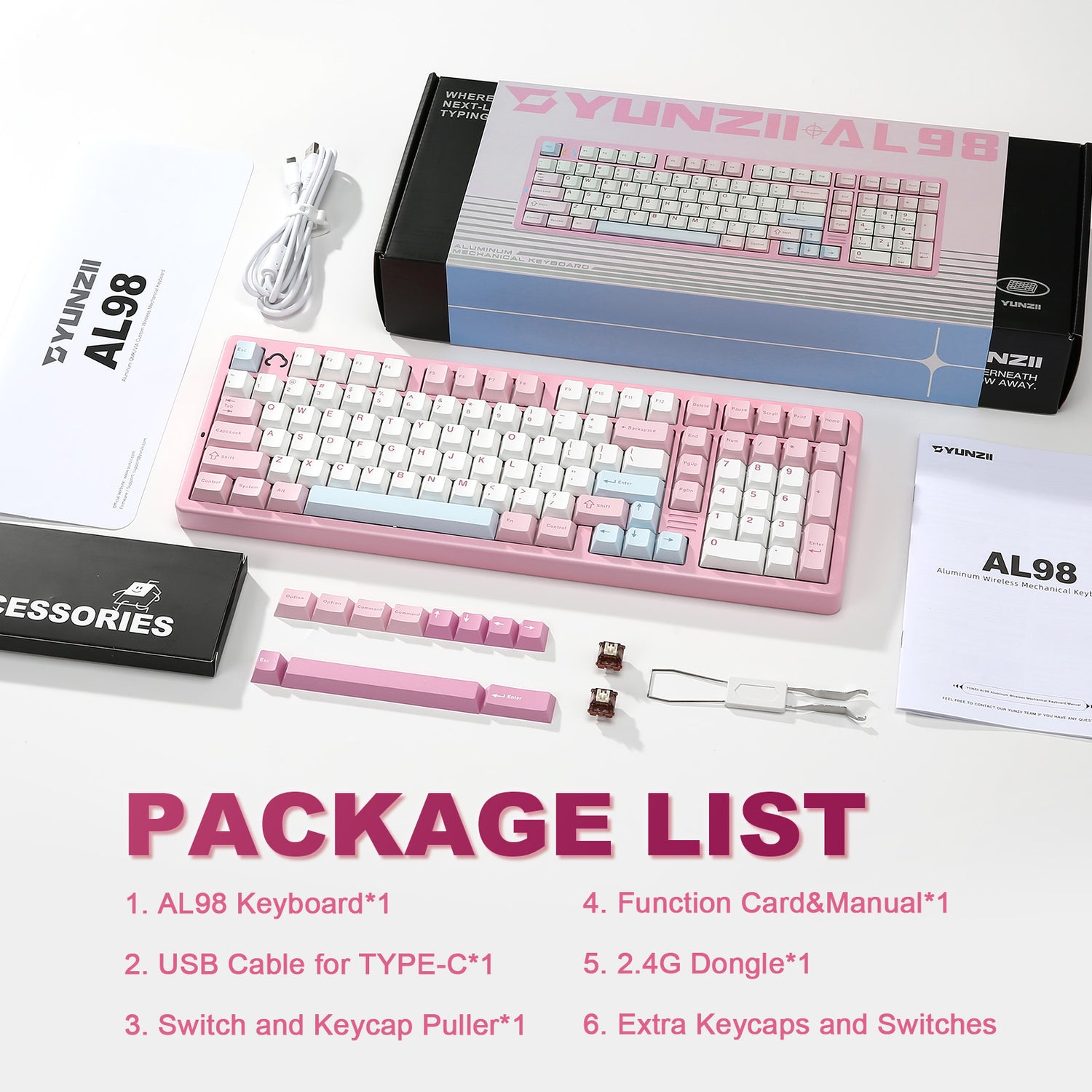 YUNZII AL98 QMK/VIA Full Aluminum Mechanical Gaming Keyboard