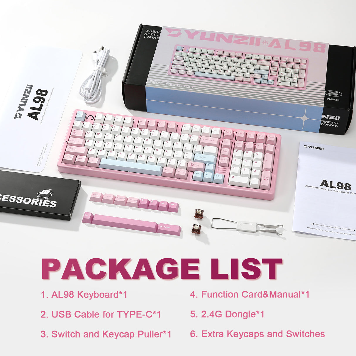 YUNZII AL98 QMK/VIA Full Aluminum Mechanical Gaming Keyboard